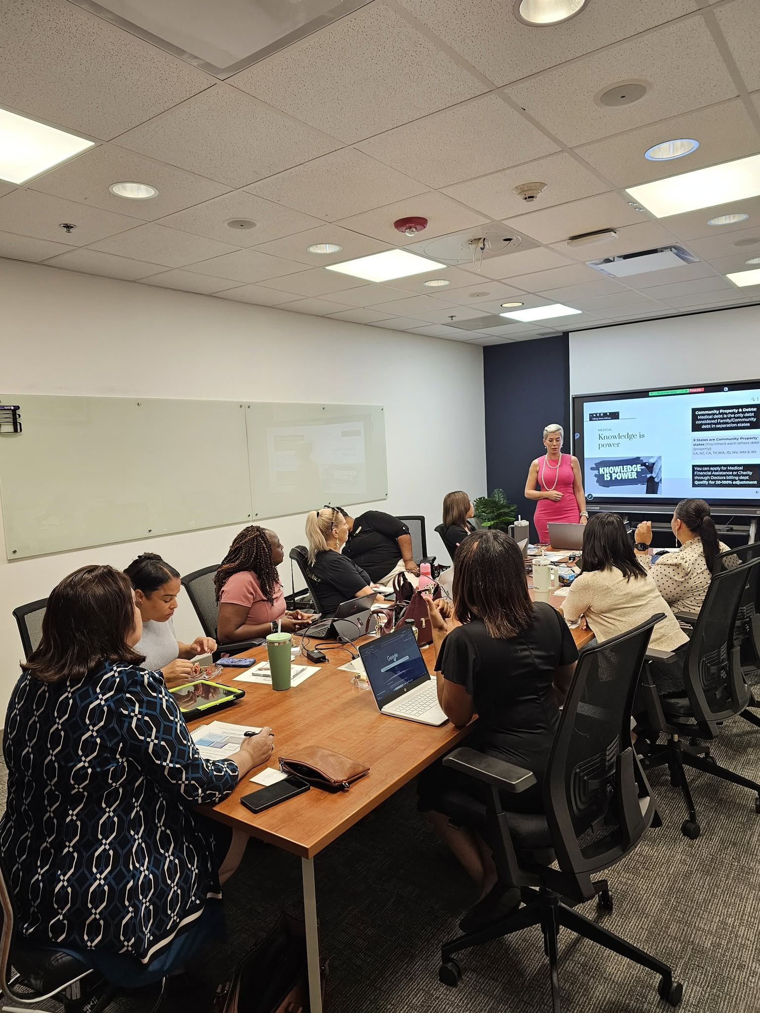 Wychico Realty team presenting market insight to Houston clients